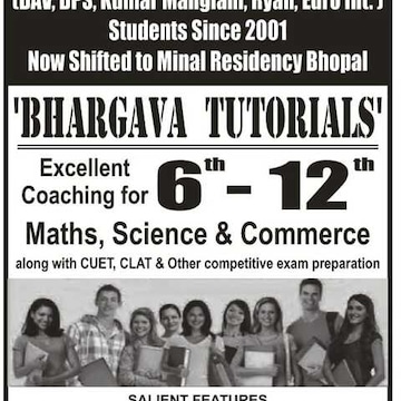 Bhargava Tutorial in New Minal Residency J K Road