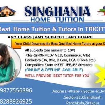 SINGHANIA HOME TUITION in Phase 7 Mohali Sas Nagar, Mohali