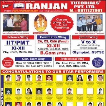 Ranjan Tutorials Pvt Ltd in Opposite Ganga Apartments Kaushambi, Ghaziabad