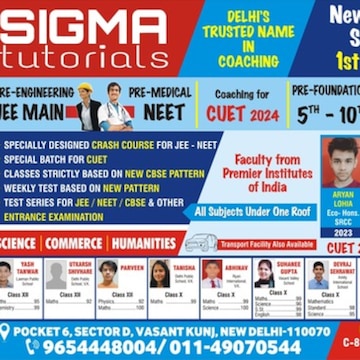 Sigma Tutorials in Santushti Apartment Vasant Kunj