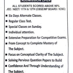 Mishra Madam Chemistry Classes in Napier Town Jabalpur
